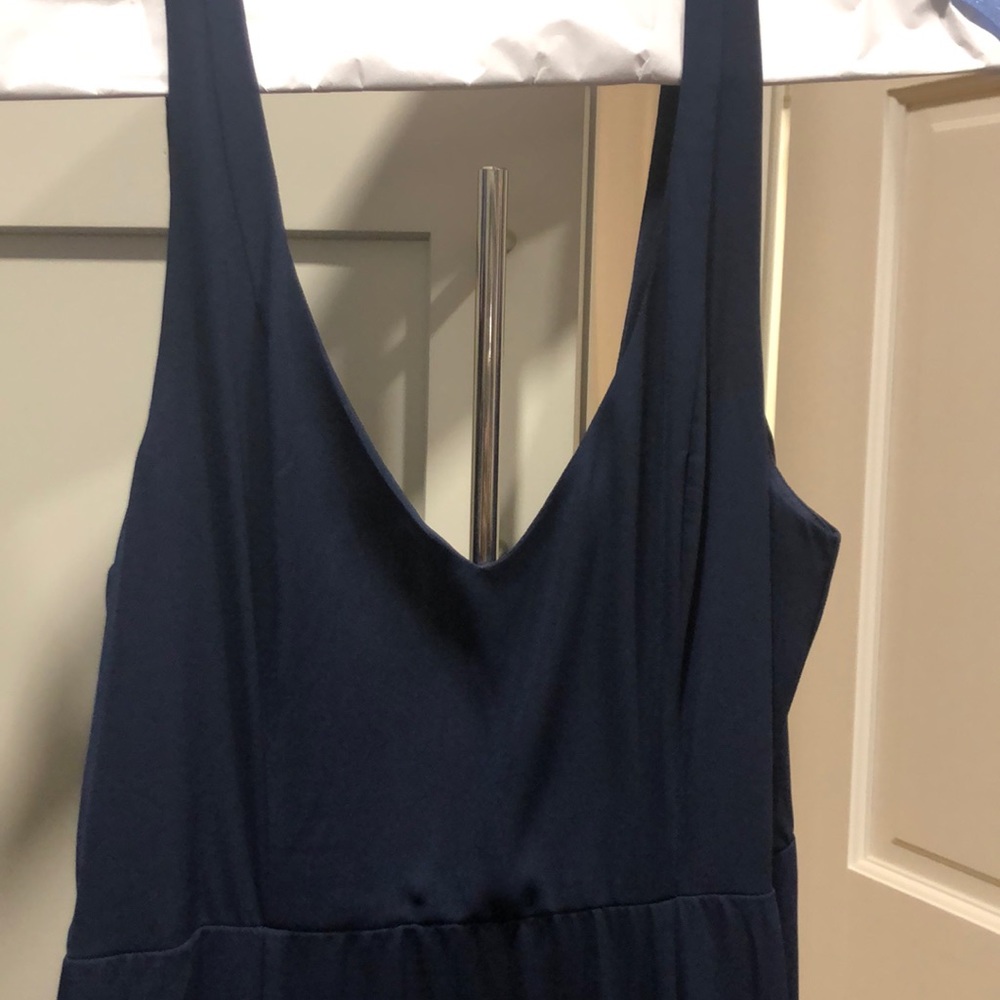 Mumu bridesmaid Jenn Maxi- Rich Navy Crisp